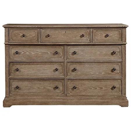 Dresser with Flip-Down Drawer